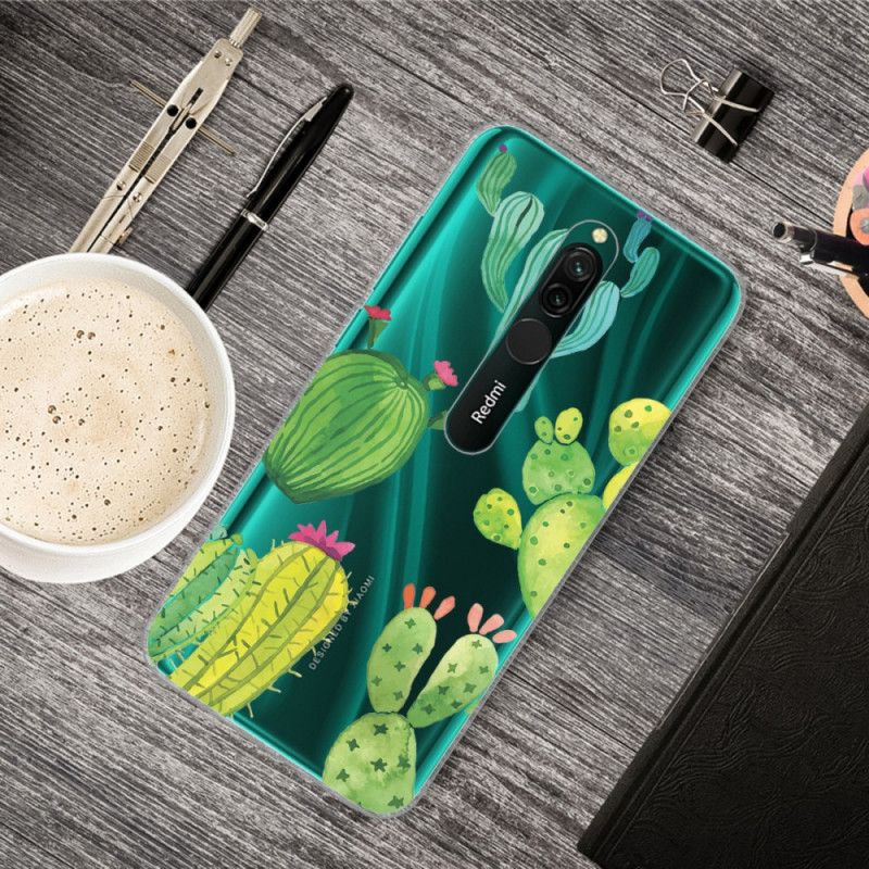 Coque Xiaomi Redmi 8 Cactus Aquarelle