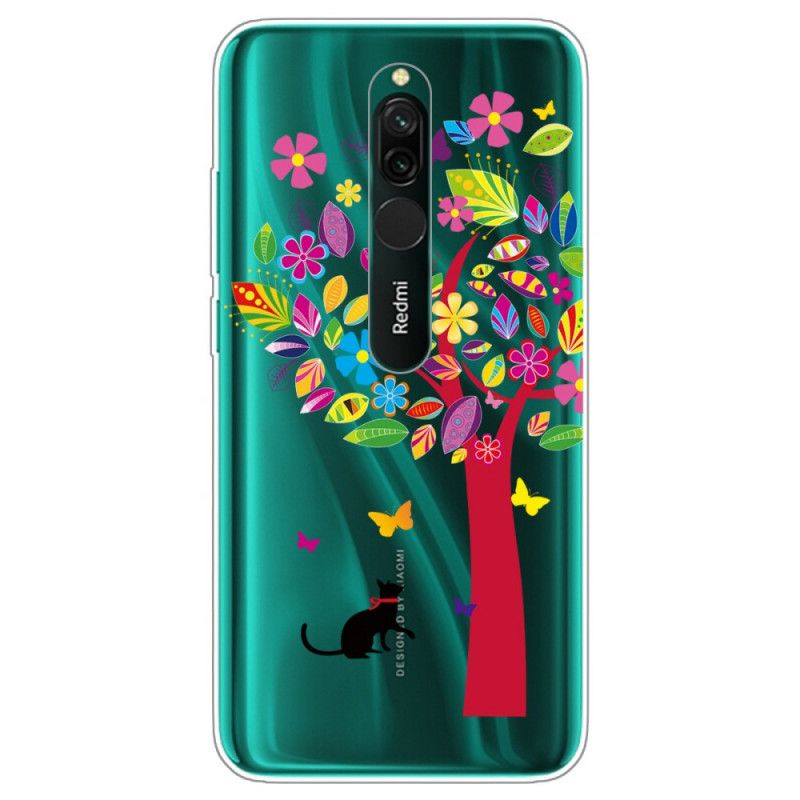 Coque Xiaomi Redmi 8 Chat Sous L'arbre Coloré