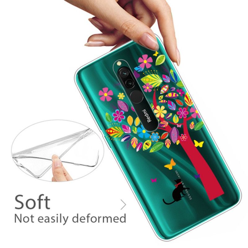 Coque Xiaomi Redmi 8 Chat Sous L'arbre Coloré