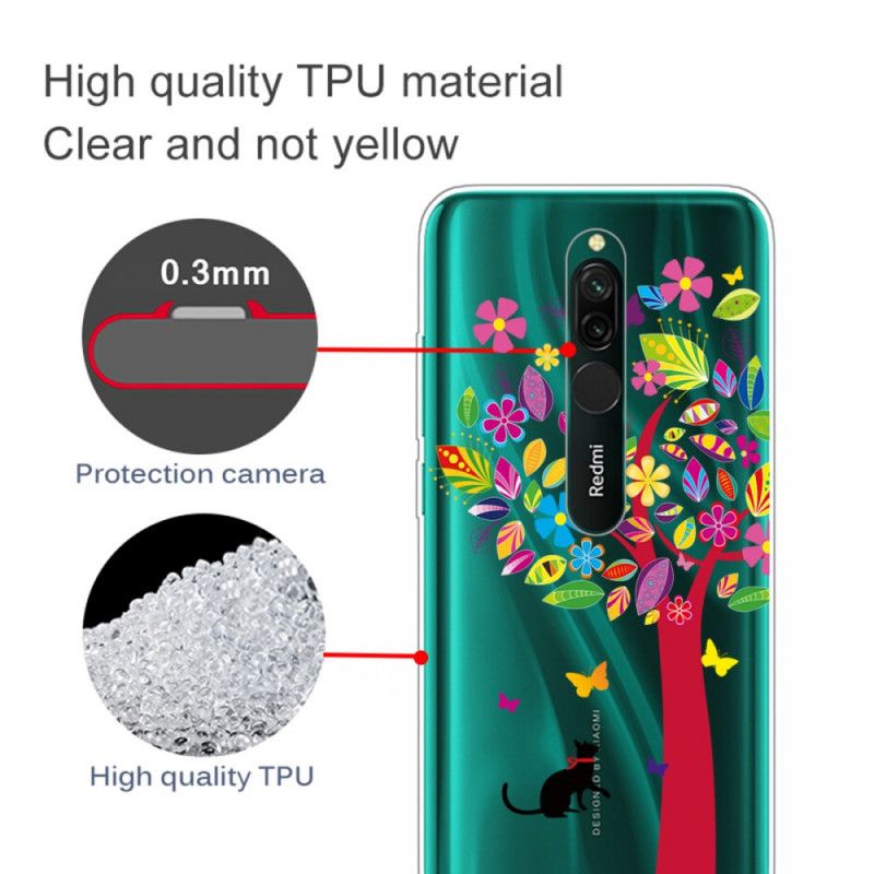 Coque Xiaomi Redmi 8 Chat Sous L'arbre Coloré