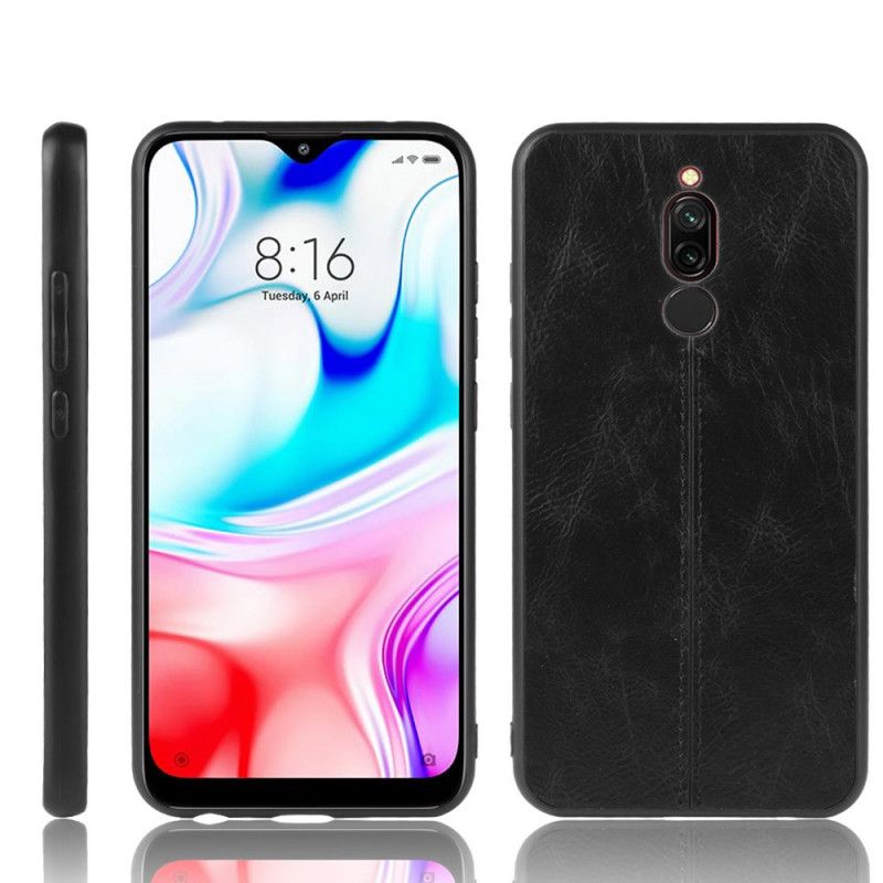 Coque Xiaomi Redmi 8 Effet Cuir Couture