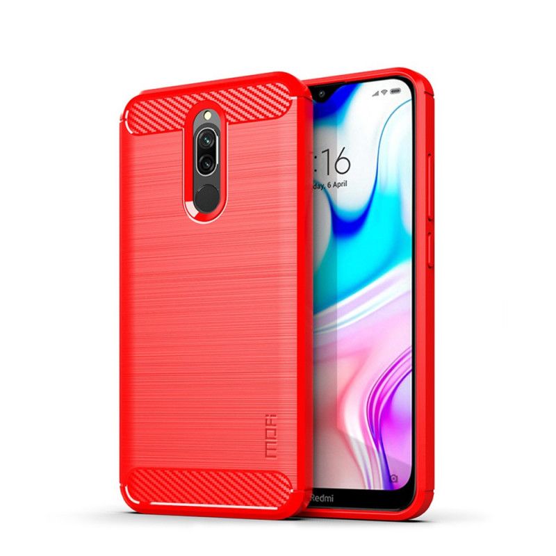 Coque Xiaomi Redmi 8 Fibre Carbone Brossée Mofi