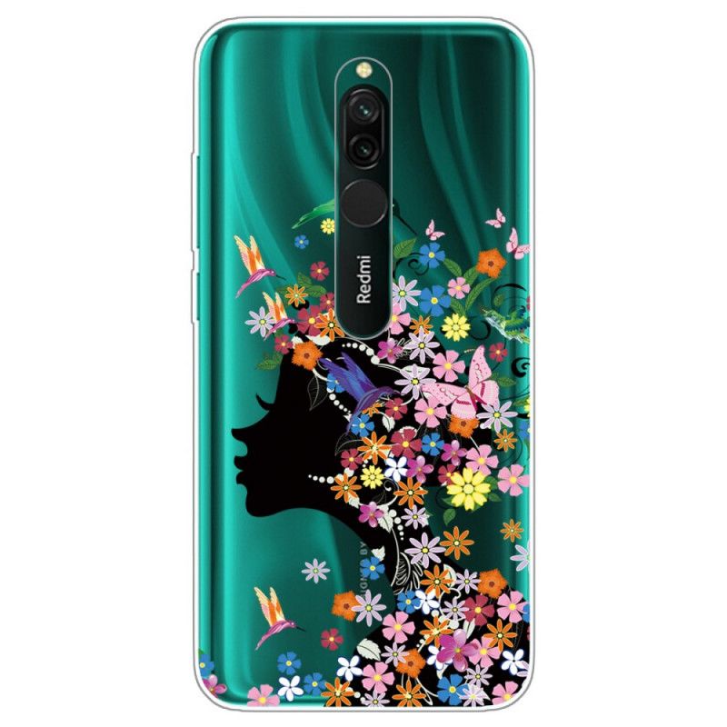 Coque Xiaomi Redmi 8 Jolie Tête Fleurie