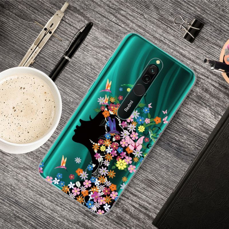 Coque Xiaomi Redmi 8 Jolie Tête Fleurie