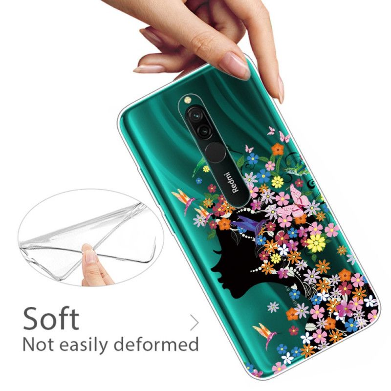 Coque Xiaomi Redmi 8 Jolie Tête Fleurie