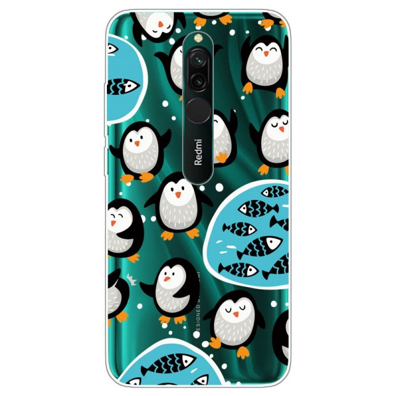 Coque Xiaomi Redmi 8 Pingouins Et Poissons