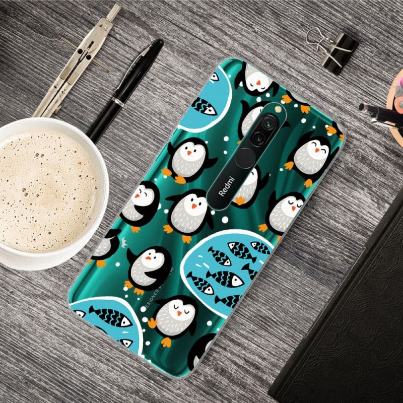 Coque Xiaomi Redmi 8 Pingouins Et Poissons