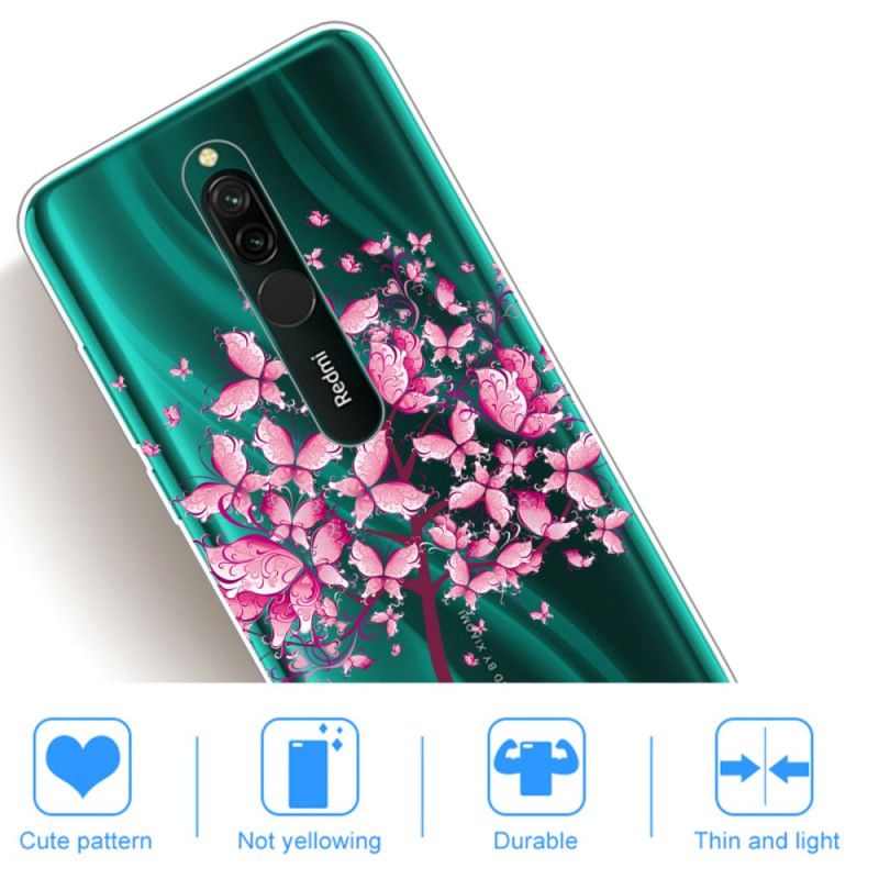 Coque Xiaomi Redmi 8 Top Arbre Rose