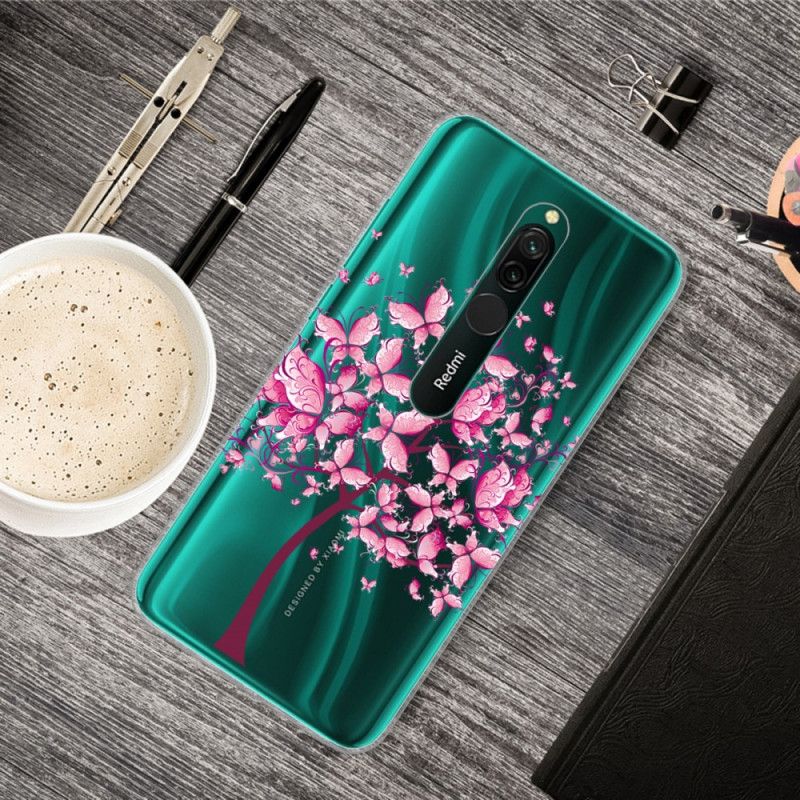 Coque Xiaomi Redmi 8 Top Arbre Rose