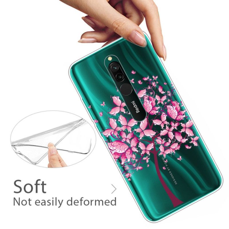 Coque Xiaomi Redmi 8 Top Arbre Rose