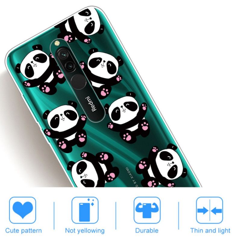 Coque Xiaomi Redmi 8 Top Pandas Fun