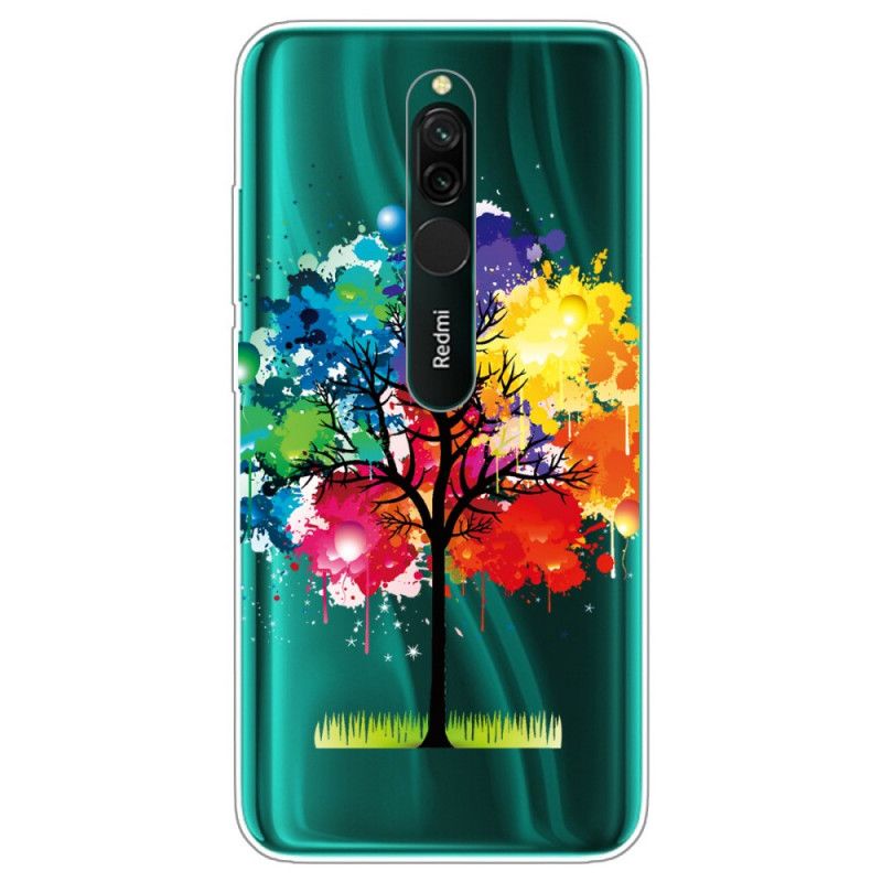 Coque Xiaomi Redmi 8 Transparente Arbre Aquarelle