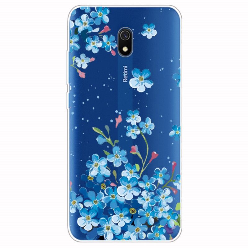 Coque Xiaomi Redmi 8a Bouquet De Fleurs Bleues