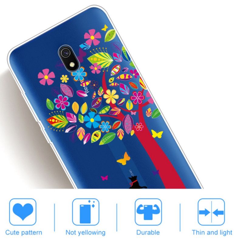 Coque Xiaomi Redmi 8a Chat Sous L'arbre Coloré