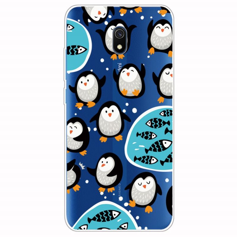 Coque Xiaomi Redmi 8a Pingouins Et Poissons