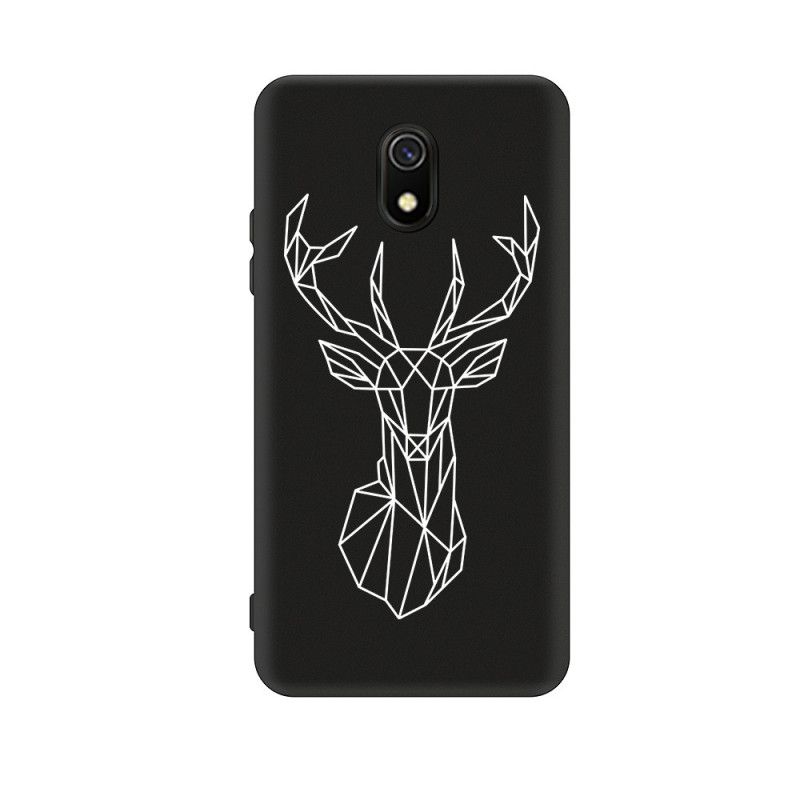 Coque Xiaomi Redmi 8a Silicone Flexible Cerf Graphique