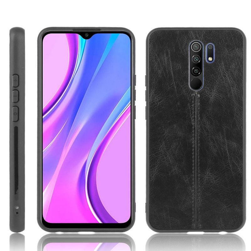 Coque Xiaomi Redmi 9 Effet Cuir Couture