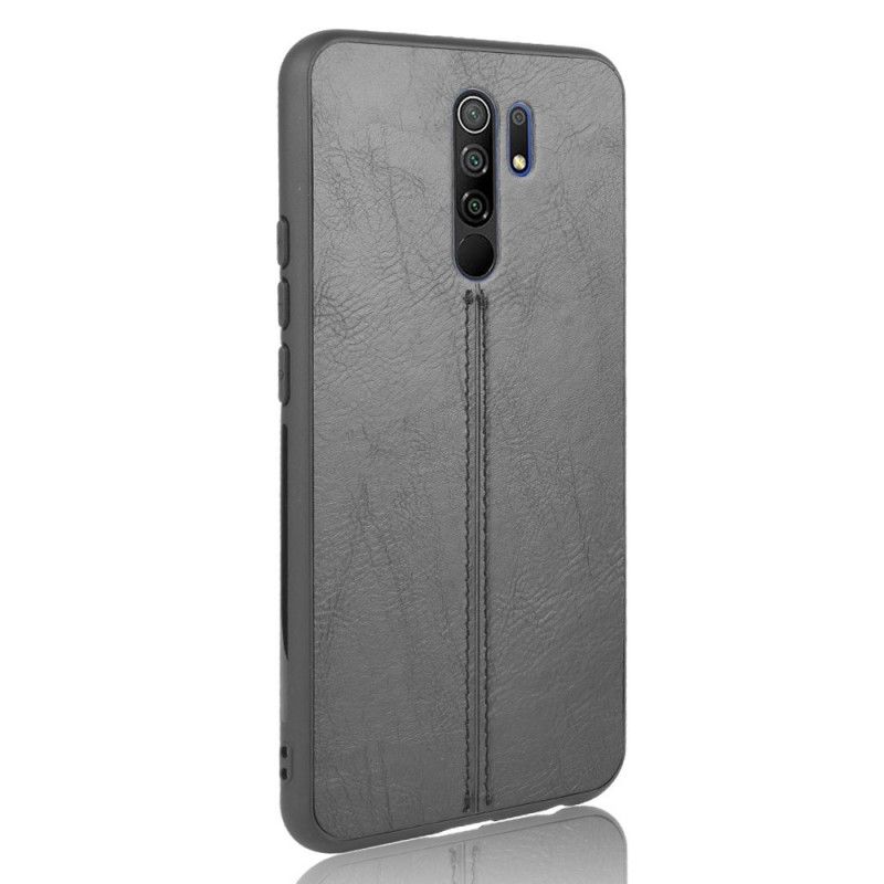 Coque Xiaomi Redmi 9 Effet Cuir Couture