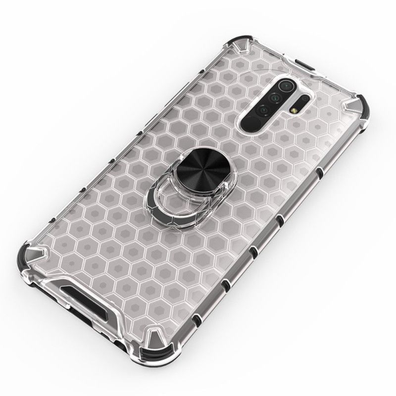 Coque Xiaomi Redmi 9 Style Nid D'abeille Et Anneau