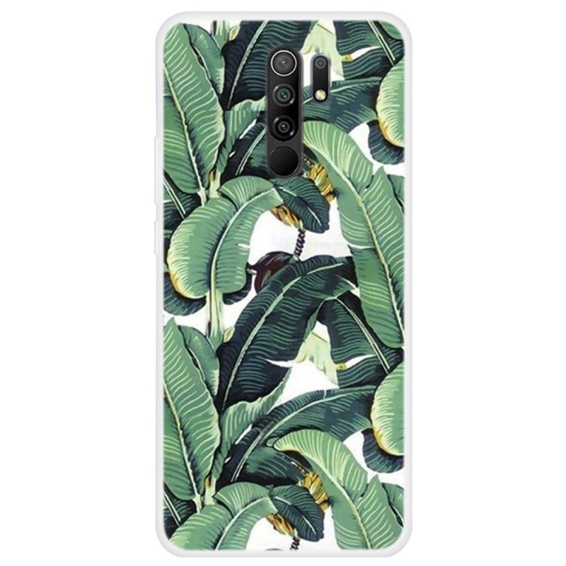 Coque Xiaomi Redmi 9 Transparente Multiples Feuilles Vertes