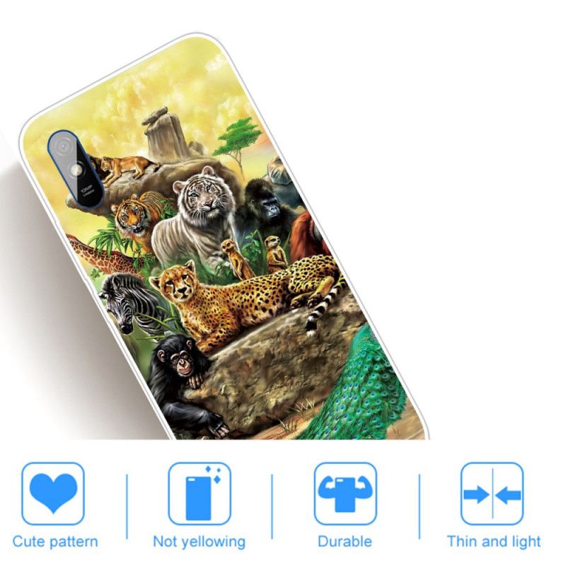 Coque Xiaomi Redmi 9a Animaux Safari