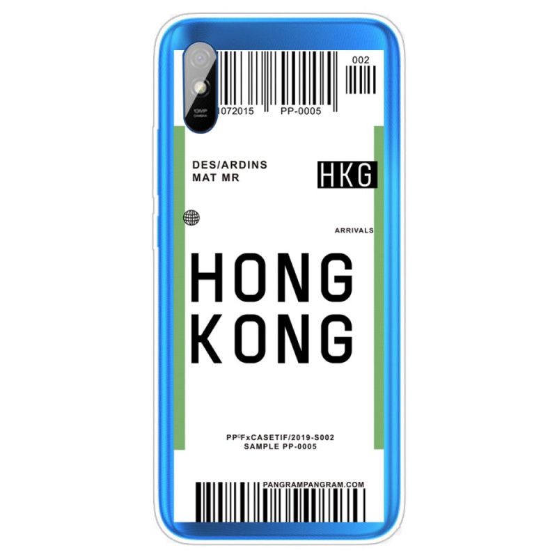 Coque Xiaomi Redmi 9a Boarding Pass To Hong Kong