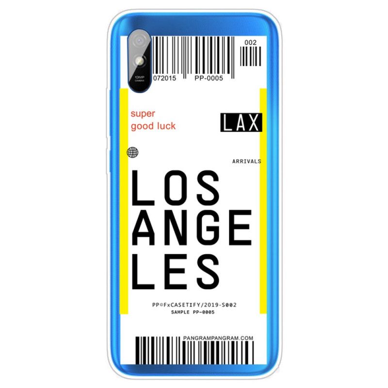 Coque Xiaomi Redmi 9a Boarding Pass To Los Angeles