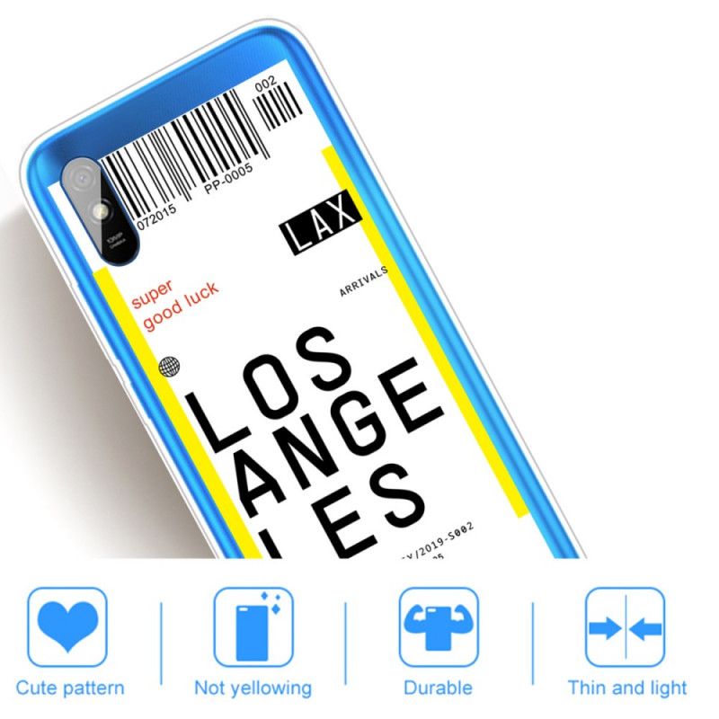 Coque Xiaomi Redmi 9a Boarding Pass To Los Angeles