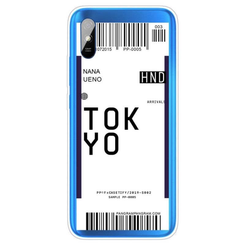 Coque Xiaomi Redmi 9a Boarding Pass To Tokyo