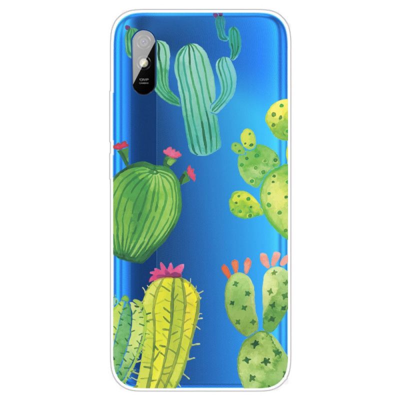 Coque Xiaomi Redmi 9a Cactus Aquarelle