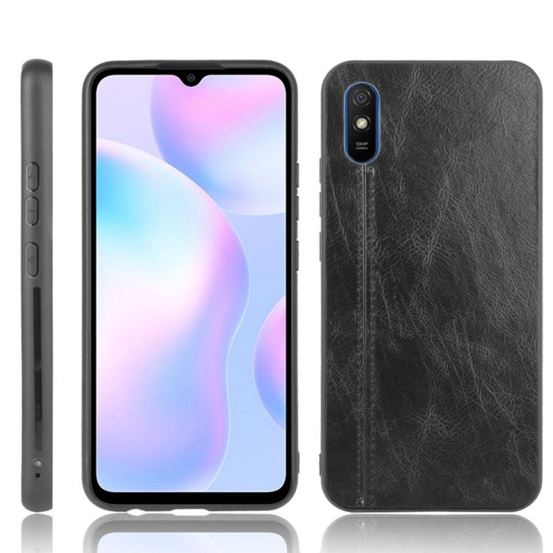 Coque Xiaomi Redmi 9a Effet Cuir Couture