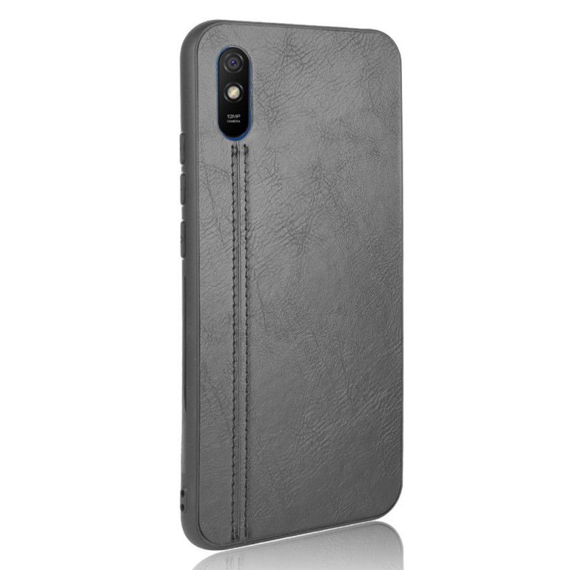 Coque Xiaomi Redmi 9a Effet Cuir Couture