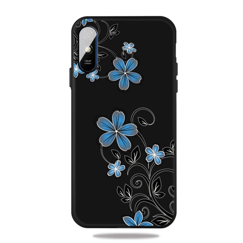 Coque Xiaomi Redmi 9a Fleurs Bleues