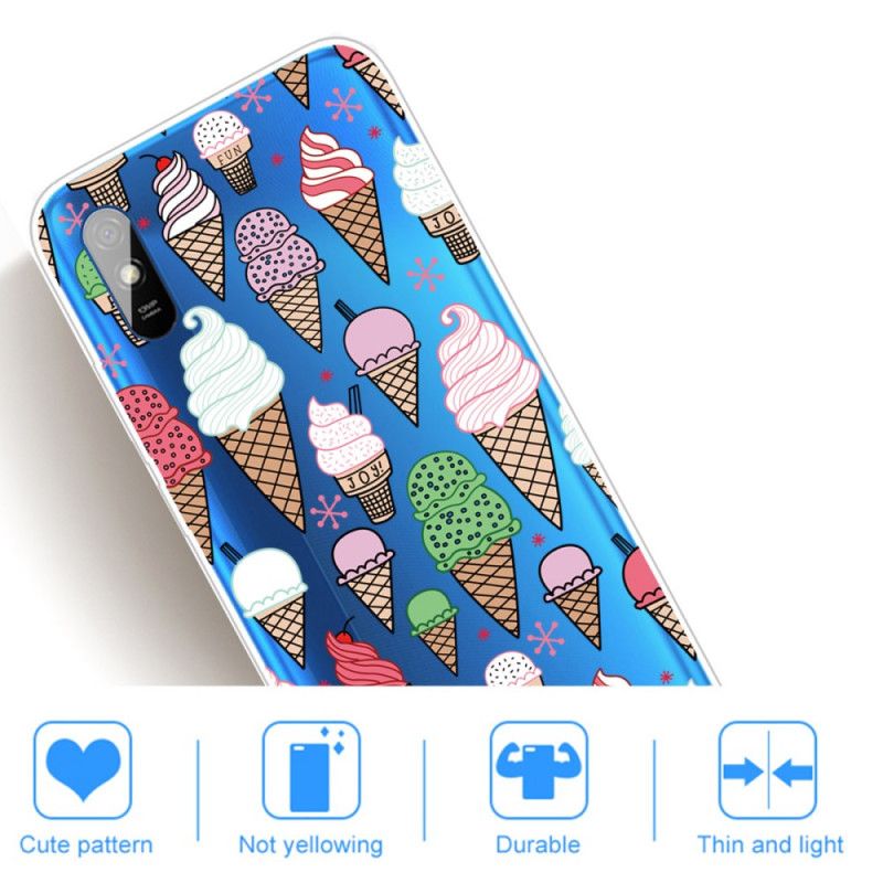 Coque Xiaomi Redmi 9a Glaces À La Crème Colorées