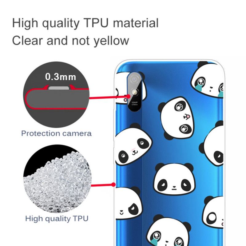 Coque Xiaomi Redmi 9a Pandas Sentimentaux