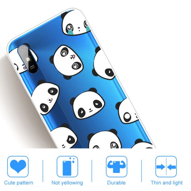 Coque Xiaomi Redmi 9a Pandas Sentimentaux