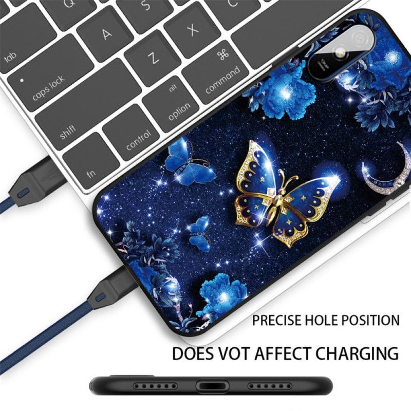 Coque Xiaomi Redmi 9a Papillon D'or