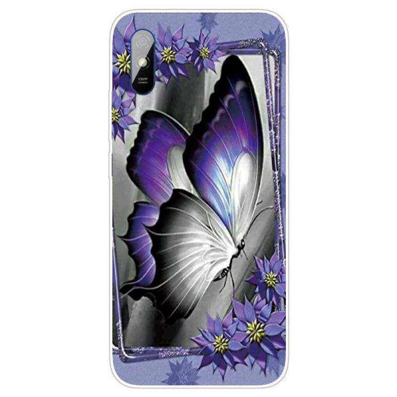 Coque Xiaomi Redmi 9a Papillon Royal