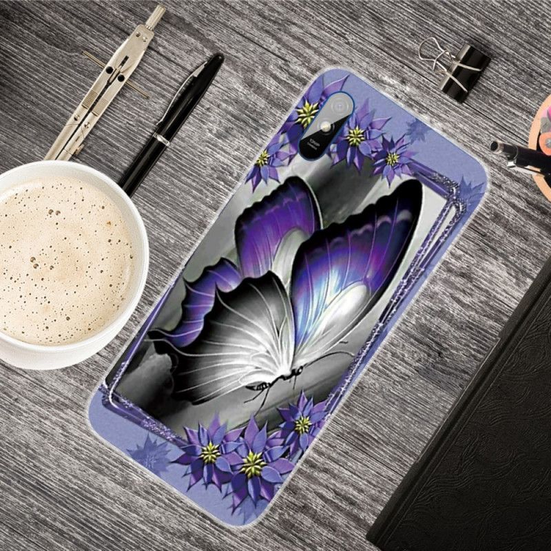 Coque Xiaomi Redmi 9a Papillon Royal