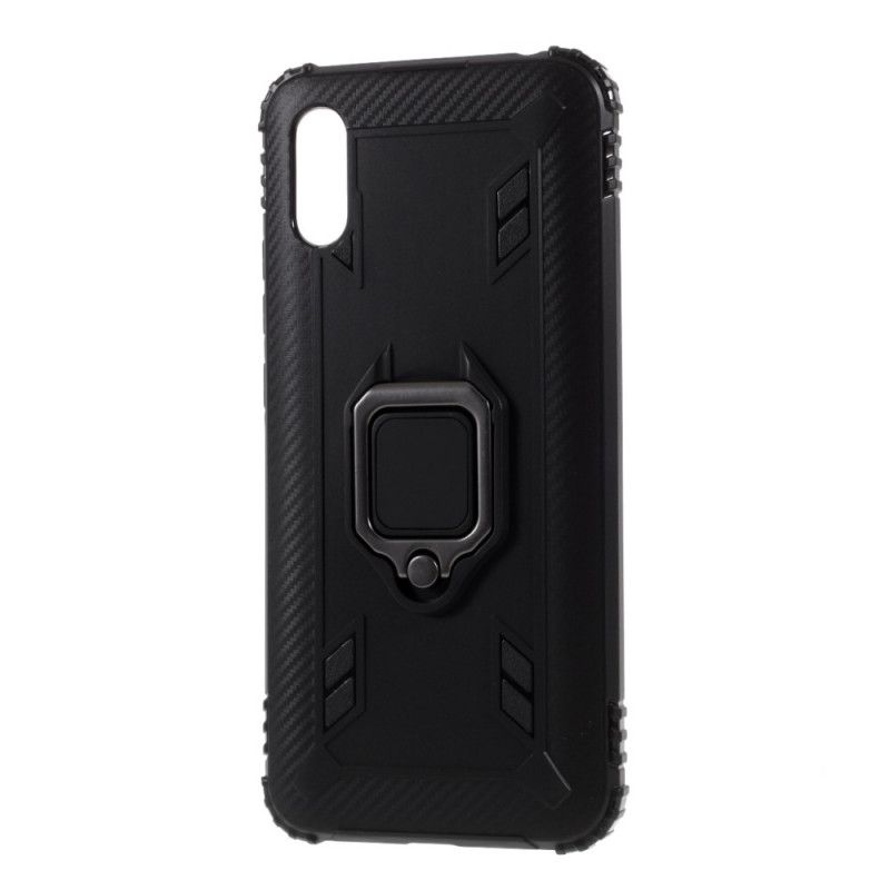 Coque Xiaomi Redmi 9a Ring Style Fibre Carbone