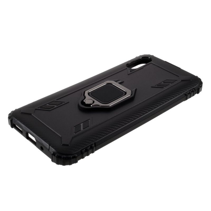 Coque Xiaomi Redmi 9a Ring Style Fibre Carbone