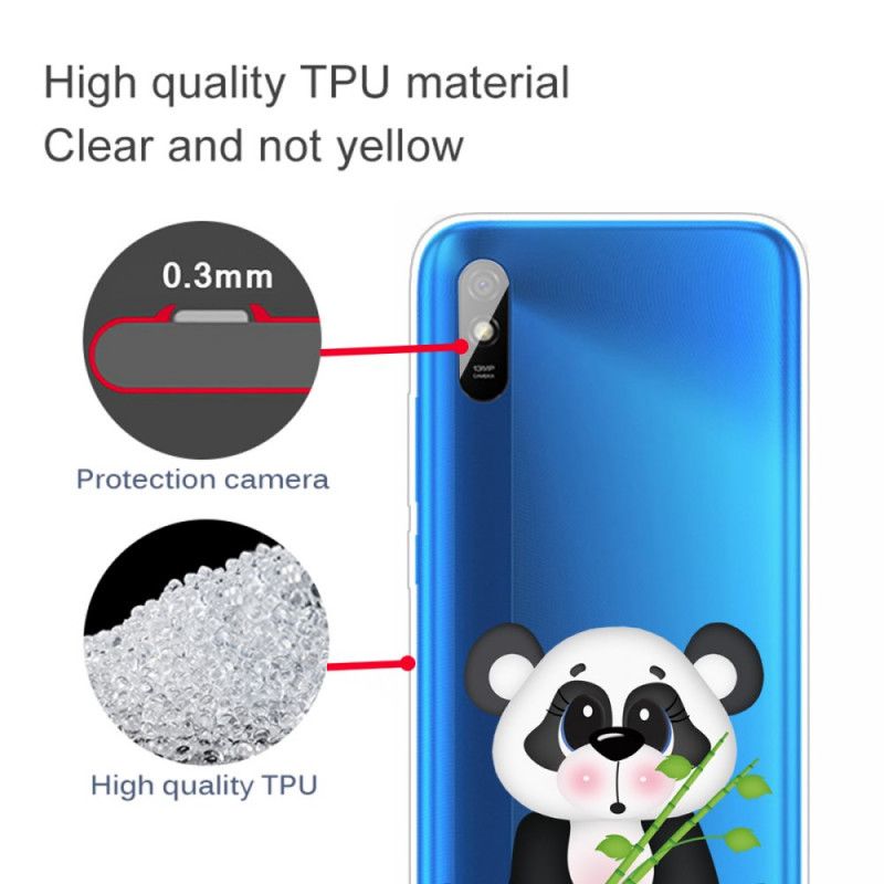 Coque Xiaomi Redmi 9a Transparente Panda Triste