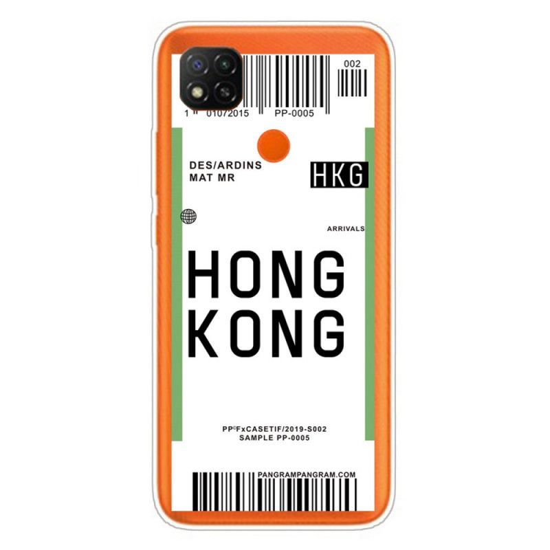 Coque Xiaomi Redmi 9c Boarding Pass To Hong Kong