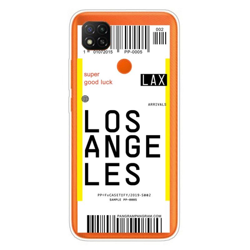 Coque Xiaomi Redmi 9c Boarding Pass To Los Angeles