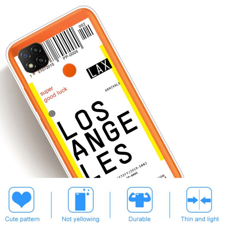 Coque Xiaomi Redmi 9c Boarding Pass To Los Angeles