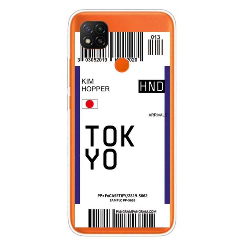 Coque Xiaomi Redmi 9c Boarding Pass To Tokyo