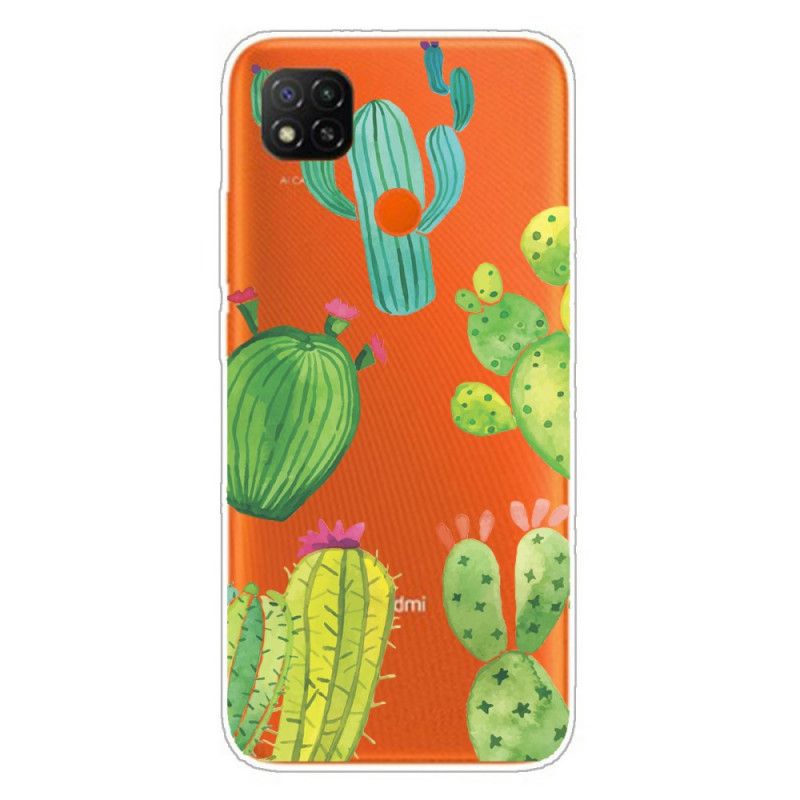 Coque Xiaomi Redmi 9c Cactus Aquarelle