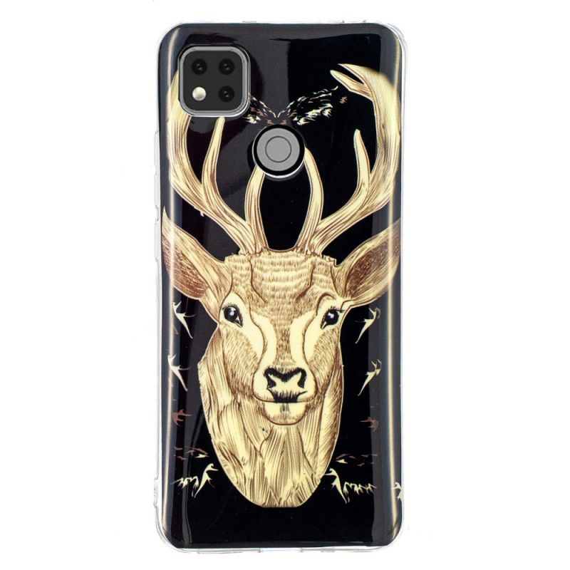 Coque Xiaomi Redmi 9c Cerf Majestueux Fluorescente