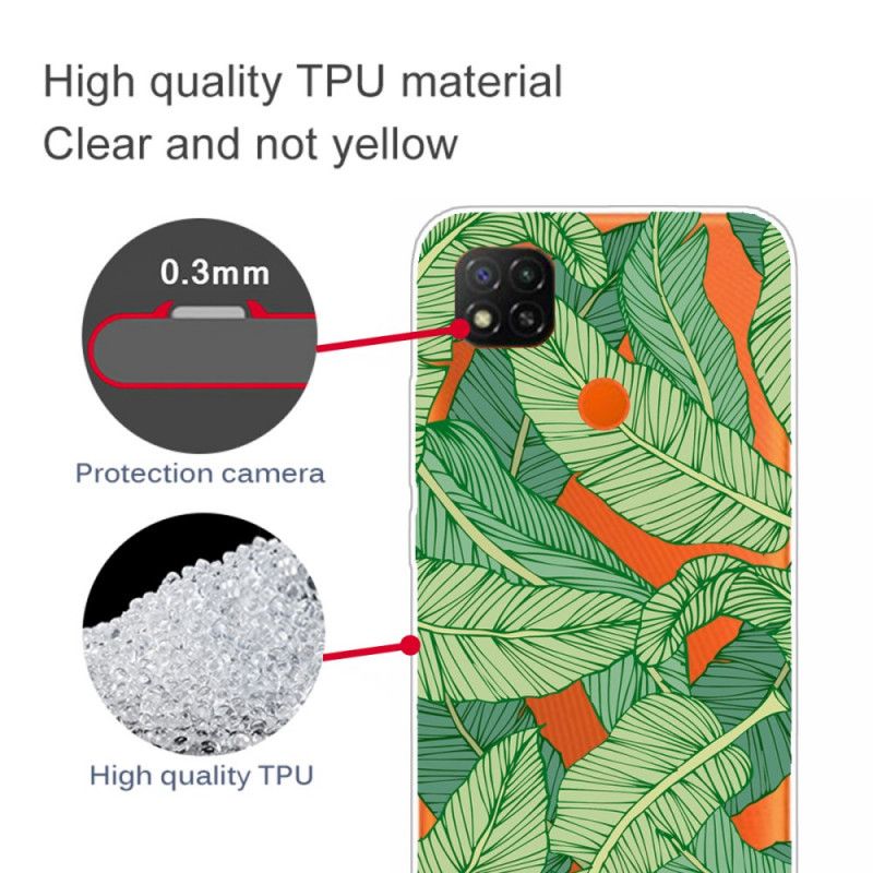 Coque Xiaomi Redmi 9c Feuilles Graphiques