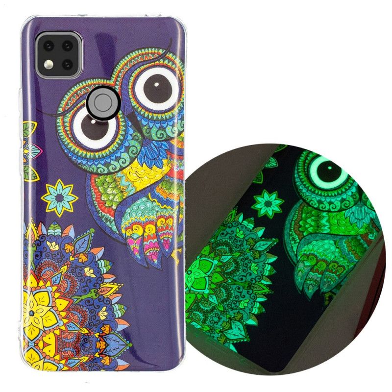 Coque Xiaomi Redmi 9c Hibou Fluorescente